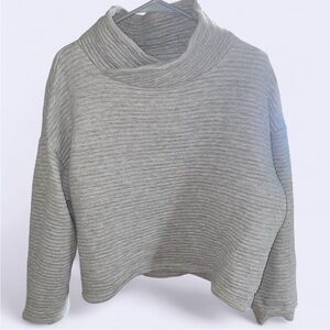 Top of the World Light Gray Women's Cowl Neck Sweater